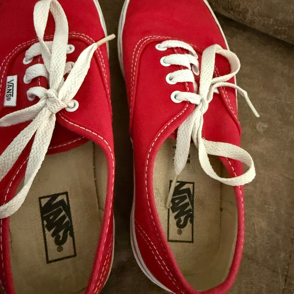 VANS Kids Red Sneakers size  3 youth unisex - Picture 5 of 9
